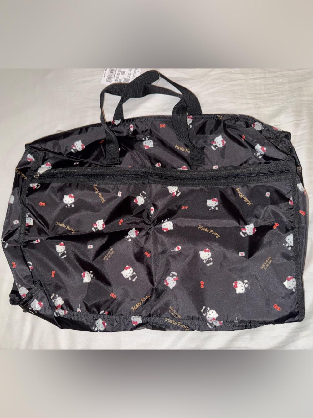 Hello Kitty Black Travel Tote with detachable strap